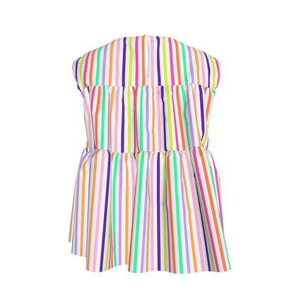 Cute Lines Ruffle Top