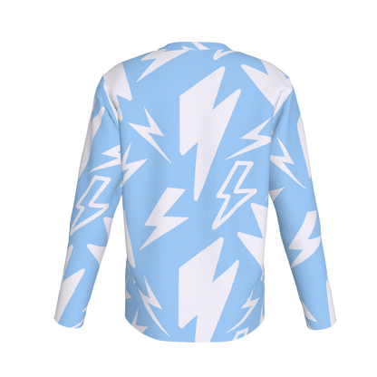 Thunder Sky Blue Long Sleeve Cotton-Spandex Lightweight Jersey