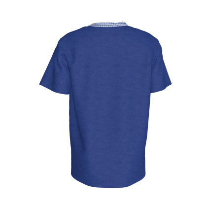 Seahorse Pocket Detail Tee in Blue