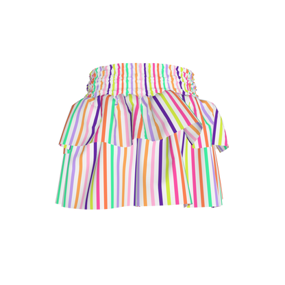 Cute Lines Ruffled Skirt