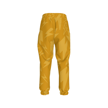 Kid's Sweatpants in Yellow Super Thunder in Organic Cotton Spandex French Terry
