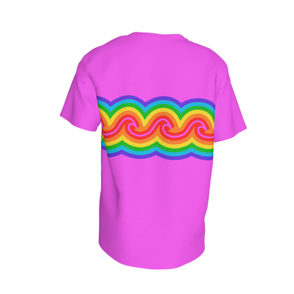 Macy Tee in Pink Rainbow