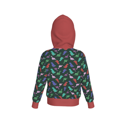 Red Dino Party Pullover Hoodie