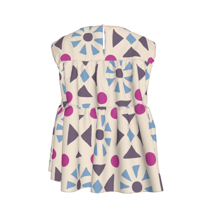 Periwinkle Sleeveless Ruffle Top