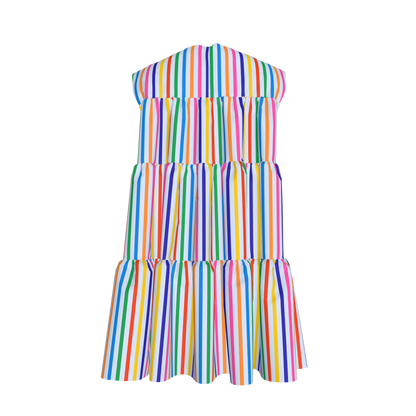 Happy Stripes Ruffled Dress