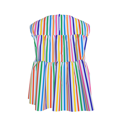 Happy Stripes Ruffled Top