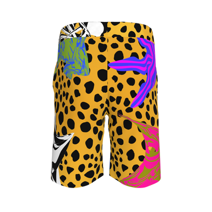 BruceGlen Cheetah Scramble French Terry Shorts
