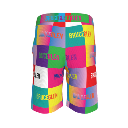 BruceGlen Logo Blocks French Terry Shorts
