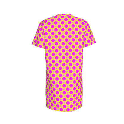 Melanie Dress in Pink Circle