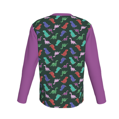 Purple Dino Party Long-Sleeve T-Shirt