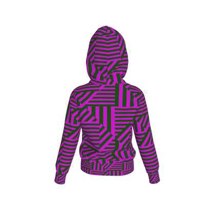 Purple & Green Stripes Pullover hoodie