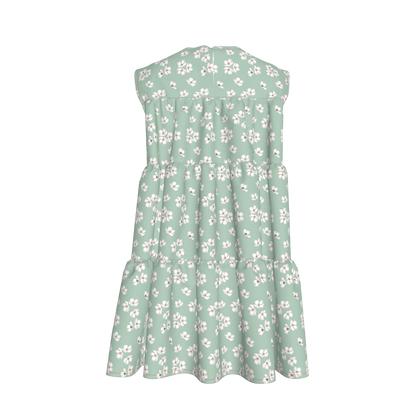 Kid's Ruffle Dress in Sage Primrose