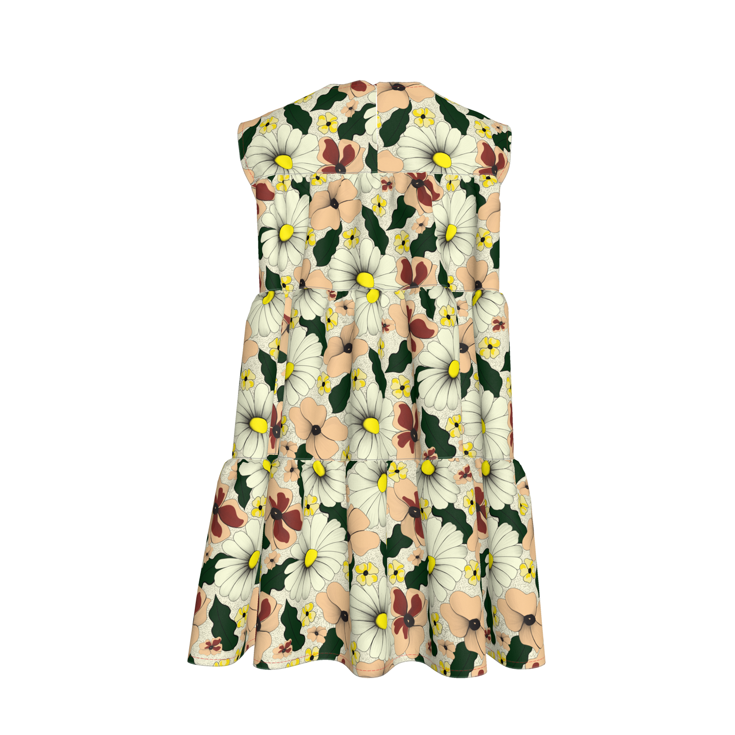 Kid's Ruffle Dress in Ma Jong Floral