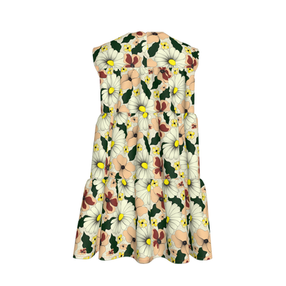 Kid's Ruffle Dress in Ma Jong Floral