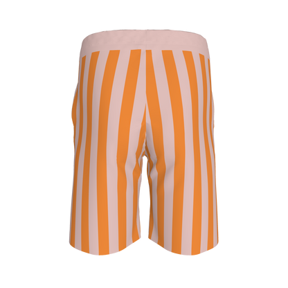 Pink & Orange Stripes Shorts