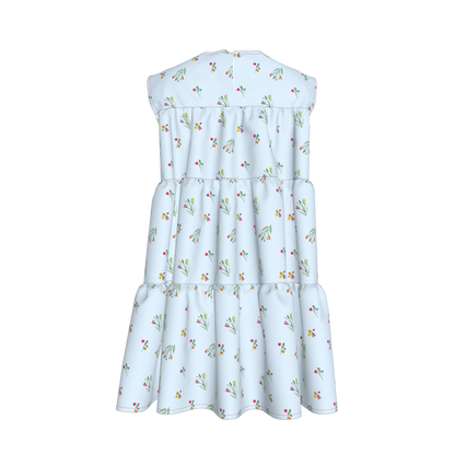 Kid's Ruffle Dress in Sky Blue