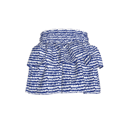 Kid's Smocked Ruffle Skirt in Cobalt Sound