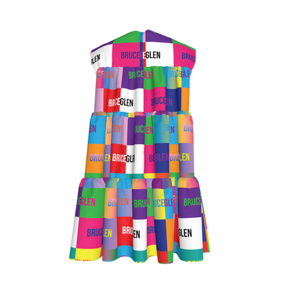 BruceGlen Logo Blocks Kid's Tiered Dress