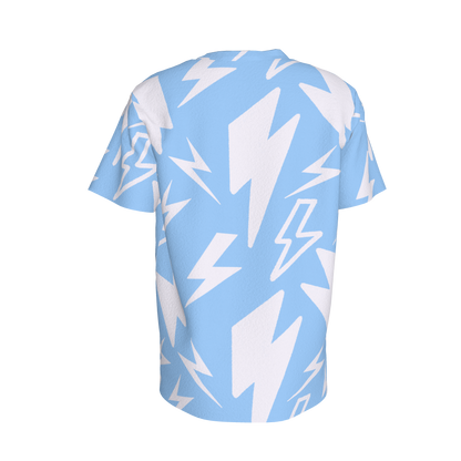 Kid's Pocket T-Shirt in Light Blue Super Thunder in Cotton Spandex Lightweight Jersey