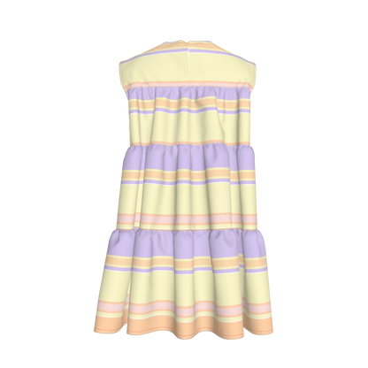 Kid's Ruffle Dress in Paquin Pastel