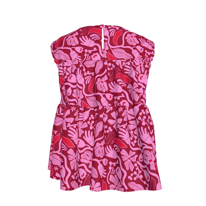 Magenta Ruffle Top