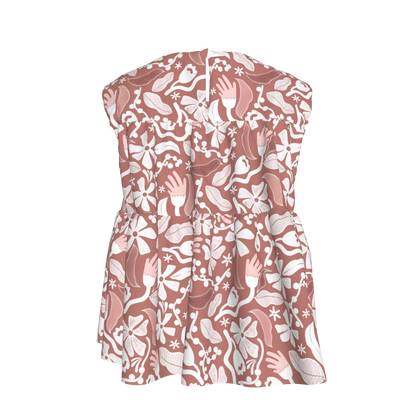 Flowers Ruffle Top