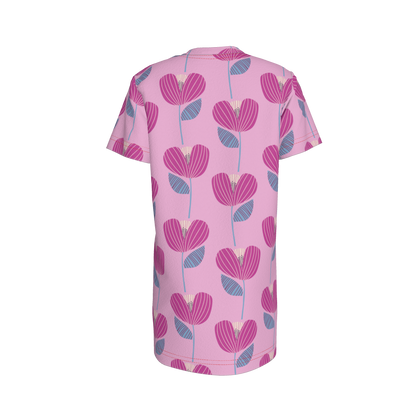Pink Poppy T-Shirt Dress