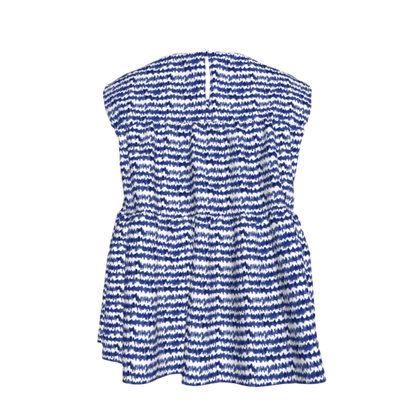 Kid's Sleeveless Ruffle Top in Cobalt Sound