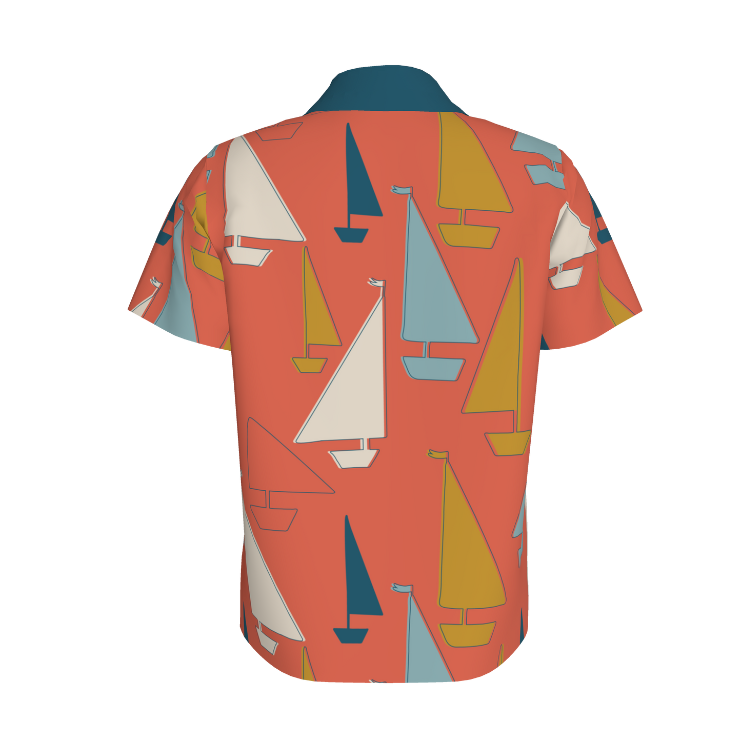 Tomato Red Sailboats Polo