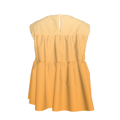 Orange Ombre Ruffle Top