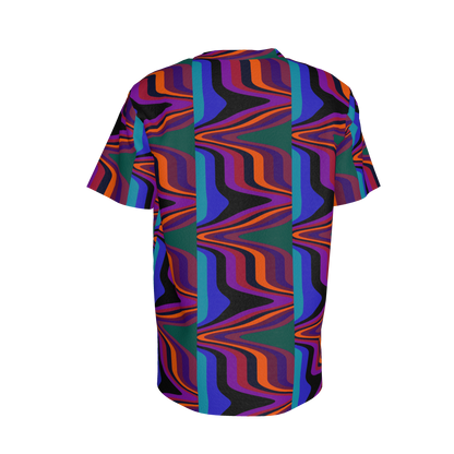 Kid's Pocket T-Shirt in Fun Retro Purple in Cotton Spandex Lightweight Jersey