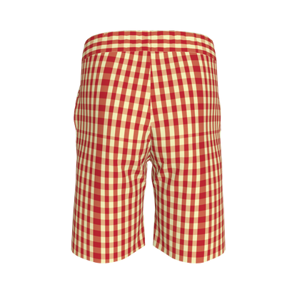 Red & Yellow Gingham Shorts