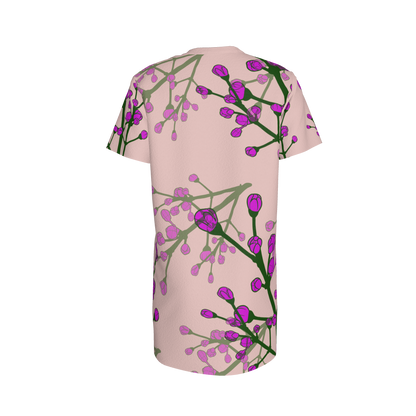 Floral Lilac T-shirt Dress