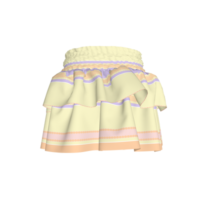 Kid's Smocked Ruffle Skirt in Paquin Pastel