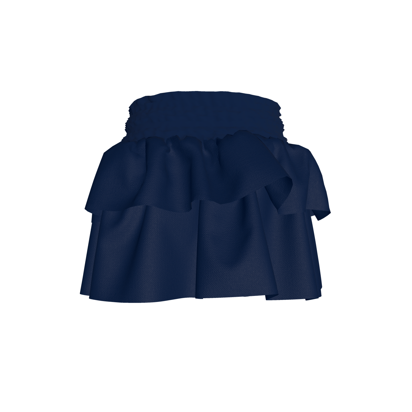 Smocked Ruffle Skirt in Solid Navy