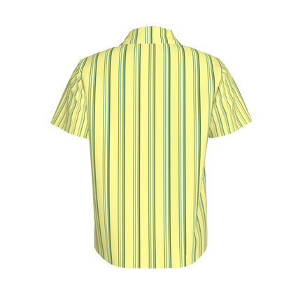 Kid's Polo in Light Yellow & Green in Organic Cotton Pique