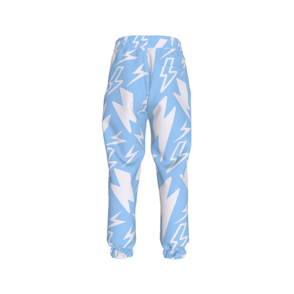 Kid's Sweatpants in Light Blue Super Thunder in Organic Cotton Spandex French Terry