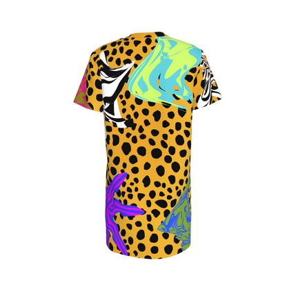 BruceGlen Cheetah Scramble Kid's T-Shirt Dress