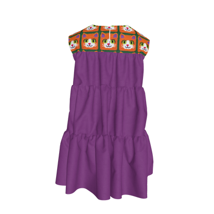 Cat Crochet Dress in Magic Purple