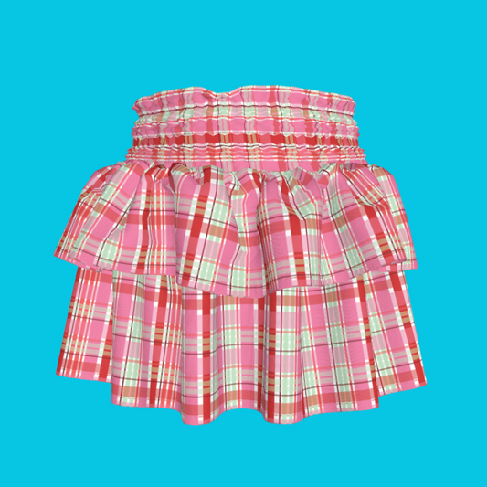 Cherry Soda Smocked Skirt
