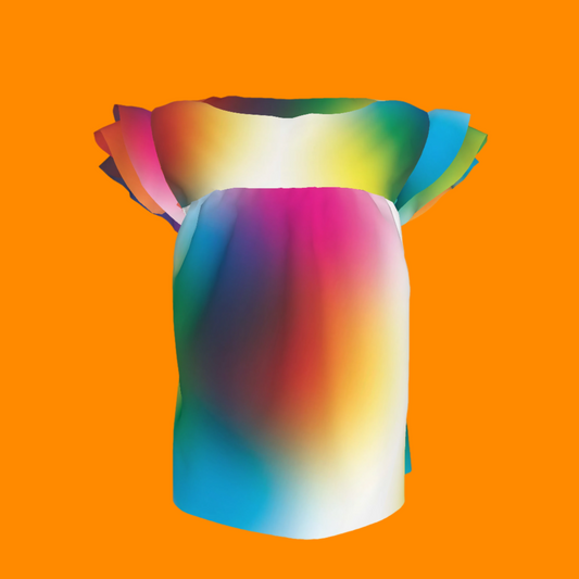 BruceGlen Color Code Kid's Ruffle Sleeve Top