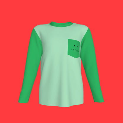 Worried Long Sleeve Pocket T-Shirt