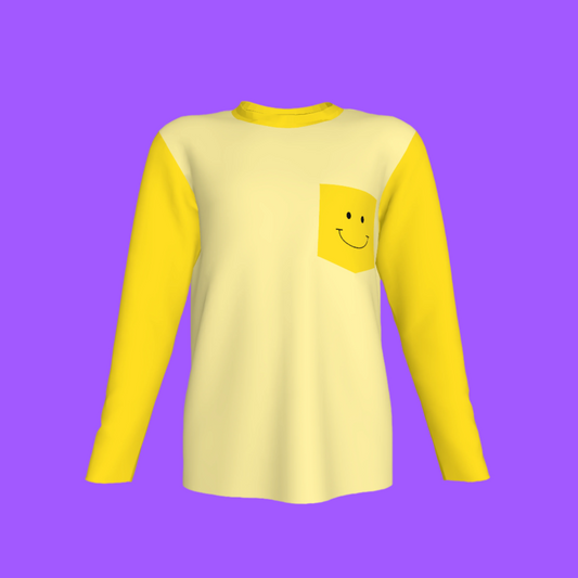 Happy Long Sleeve Pocket T-Shirt
