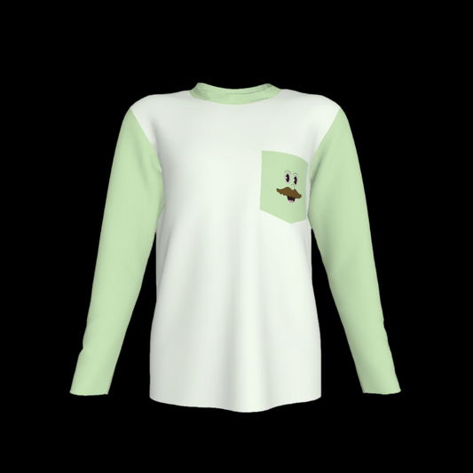 Mustache Long Sleeve Pocket T-Shirt