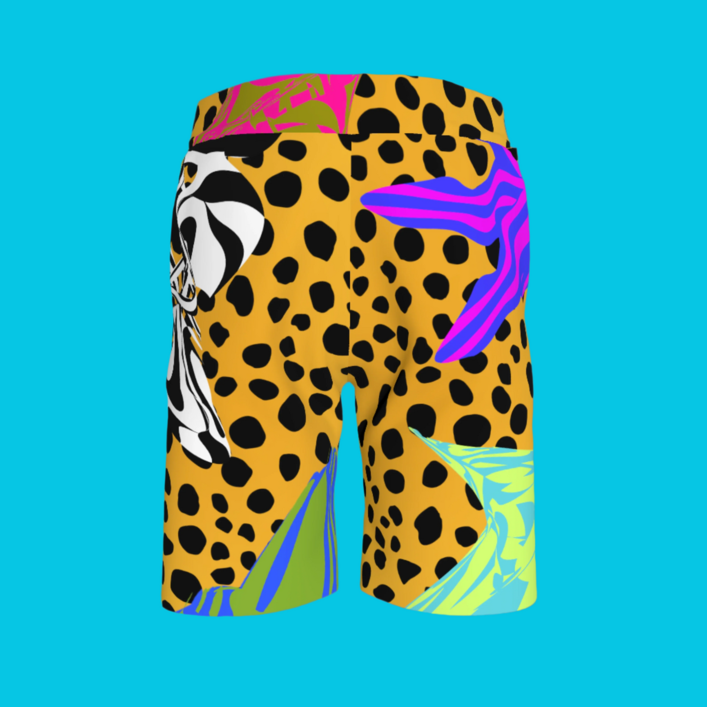 BruceGlen Cheetah Scramble French Terry Shorts