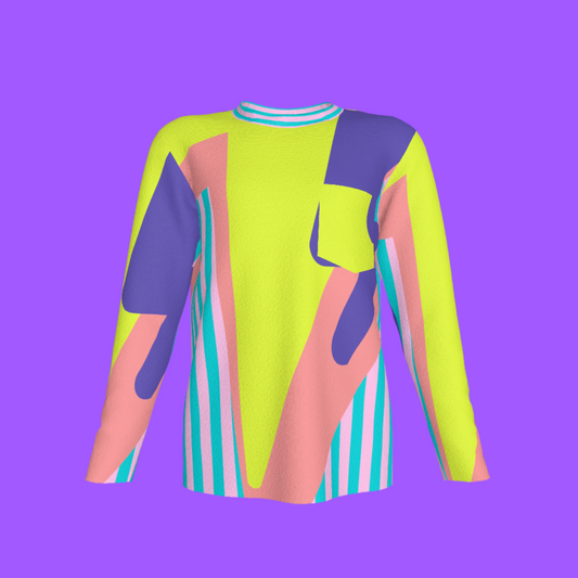 Color Splash Long Sleeve Pocket T-shirt