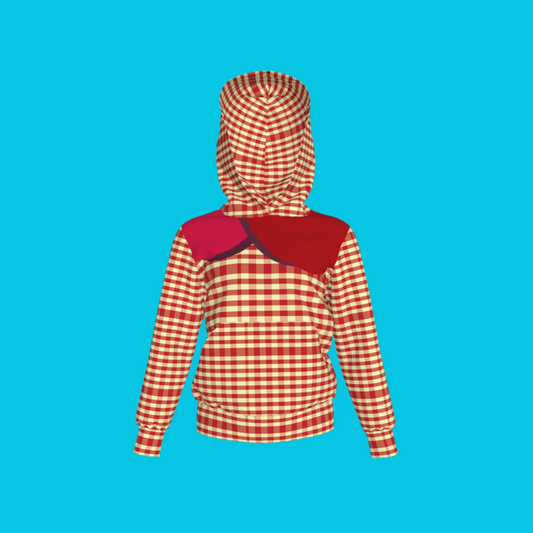 Yellow & Red Gingham Hoodie