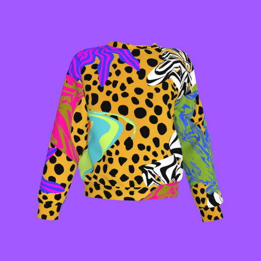BruceGlen Cheetah Scramble Kid's Crew Neck Sweatshirt