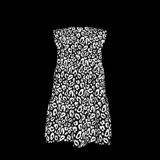 Kid's Ruffle Dress with Lining in Black Kitty Cat Dreamer