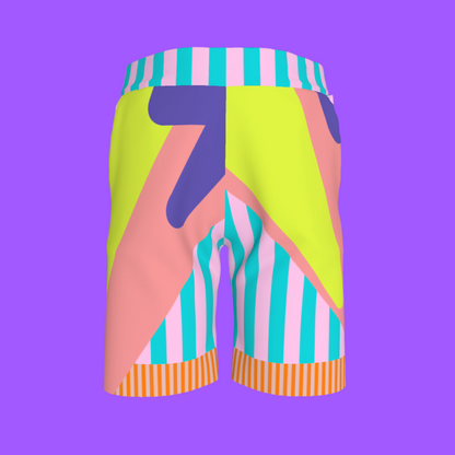 COLOR SPLASH SMOCKED SHORTS